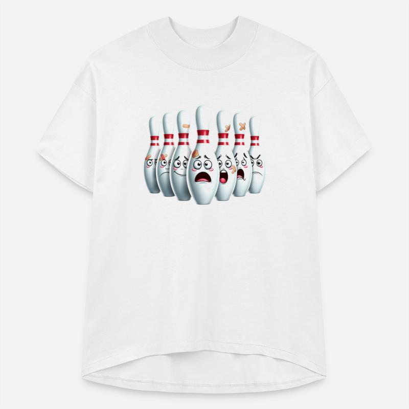 Cartoon Scared Bowling Pins Funny Sport Meme