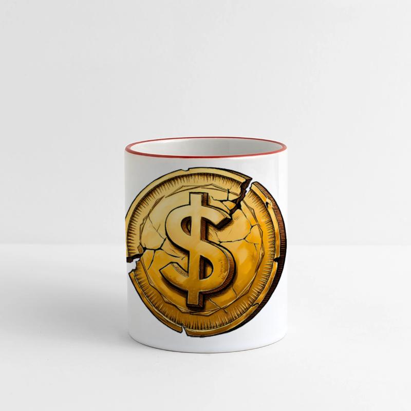 Cracked Dollar Coin Bankrupt America