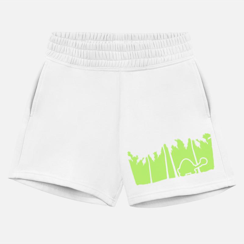 Cute Turtle Walking Palm Trees Silhouette Vacation