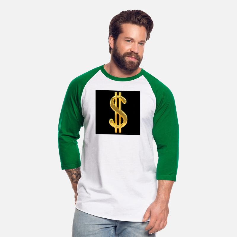 Golden Dollar Sign Black Background