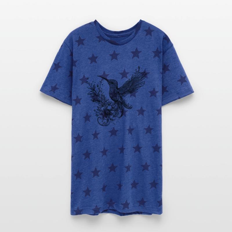 Hummingbird Tattoo Style Flying With Wide Wings