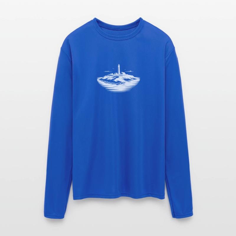 Island With Lighthouse On The Coast