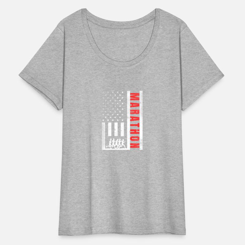 Marathon Vintage US Flag Proud Marathon Running