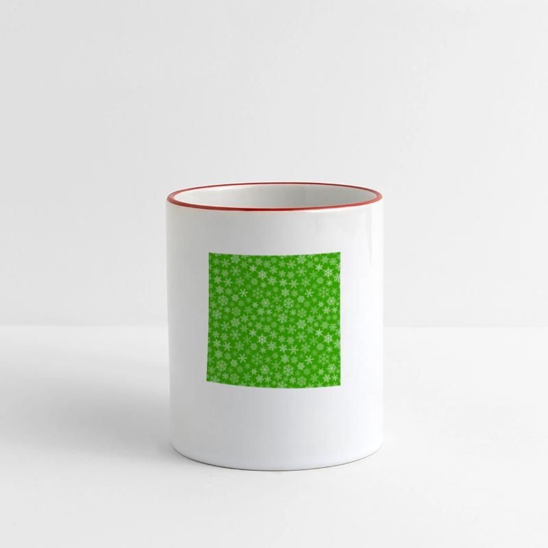 Modern Green Snowflakes Pattern