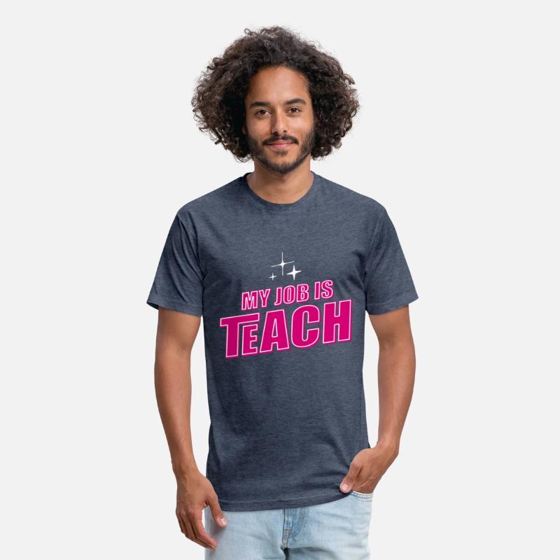 My Job Is Teach, Funny Pink Female Teacher Retro