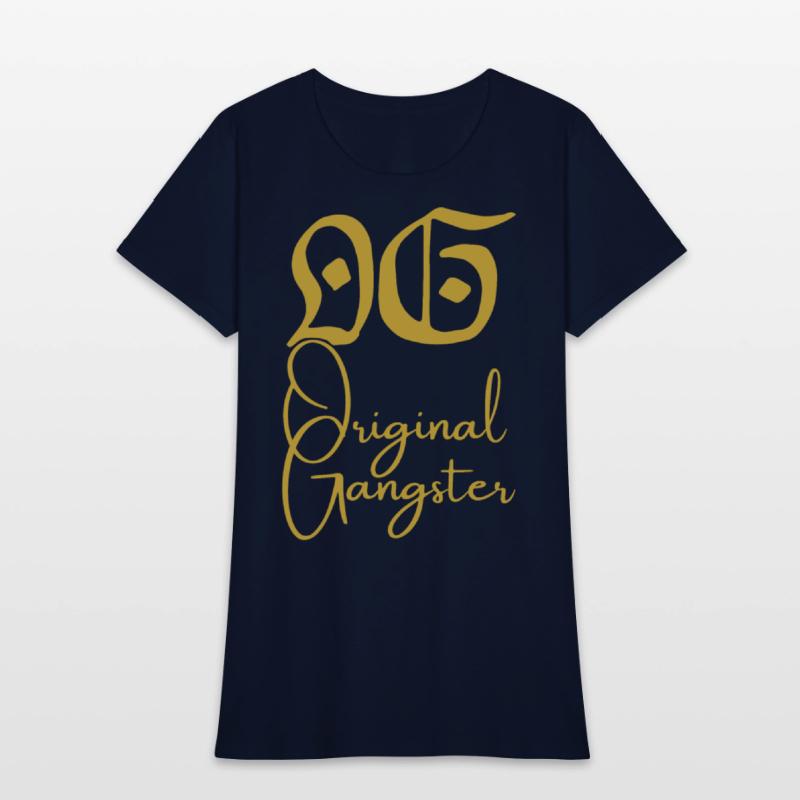 O.G. Original Gangster (Gold gothic & cursive font