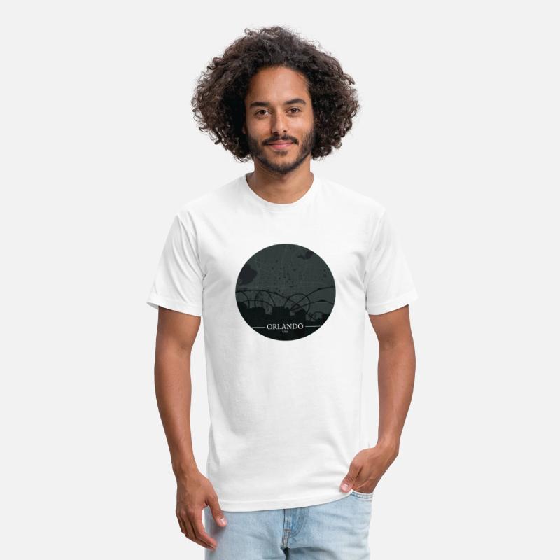 Orlando city map with silhouette