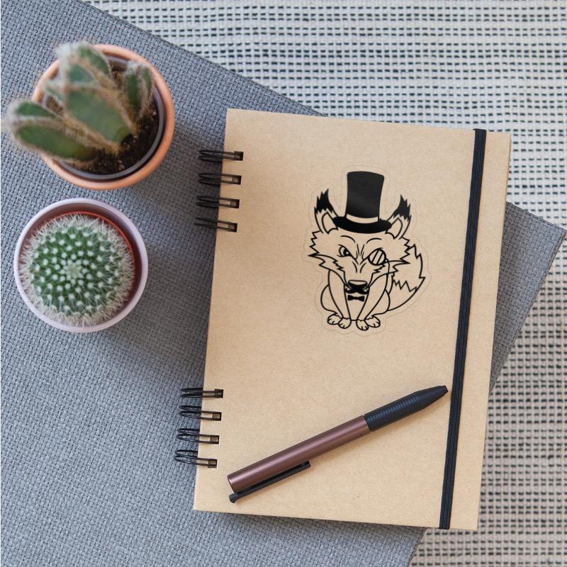 Red Fox Sir Mr. Top Hat Monocle Glasses Rich Man