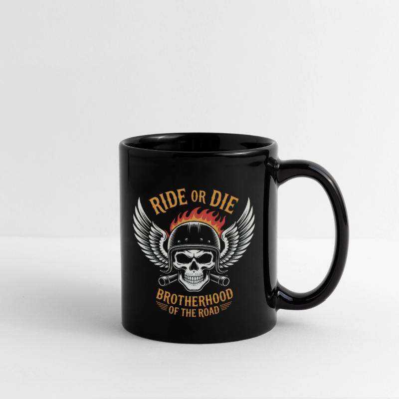 Ride or Die Skull Motorcycle Design