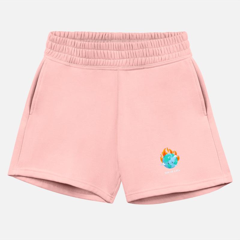 Sad Earth with Flames Illustration