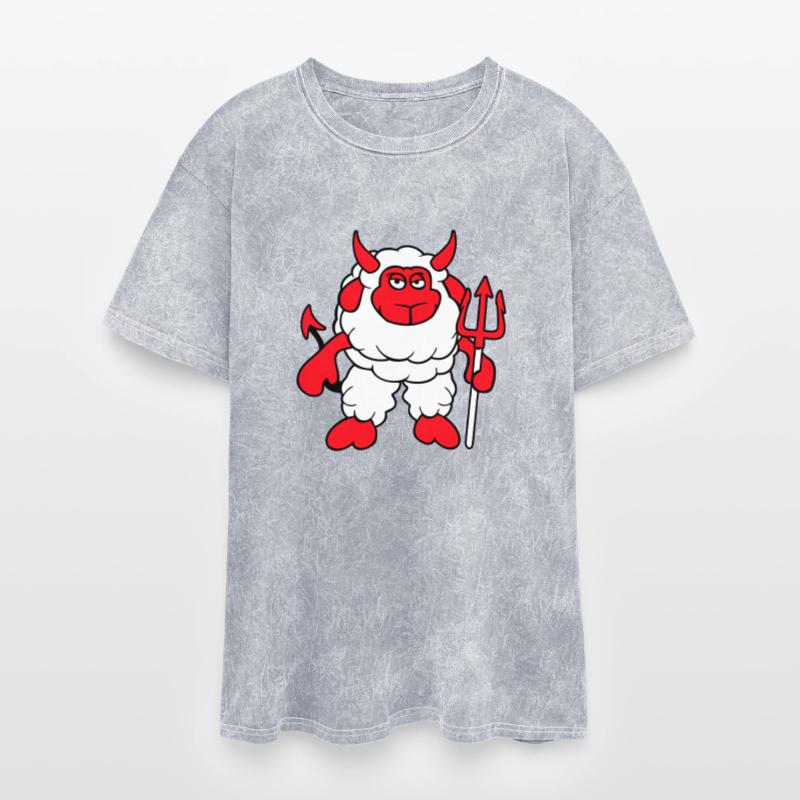 Sheep Devil Satan Hell Evil Trident Horns Cool Fun