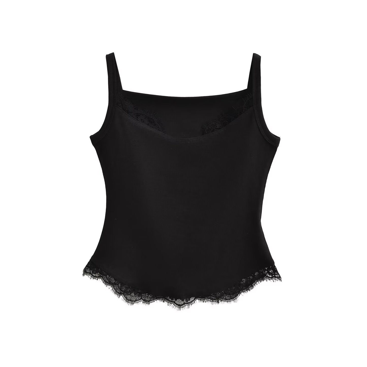 Lace patchwork small suspender