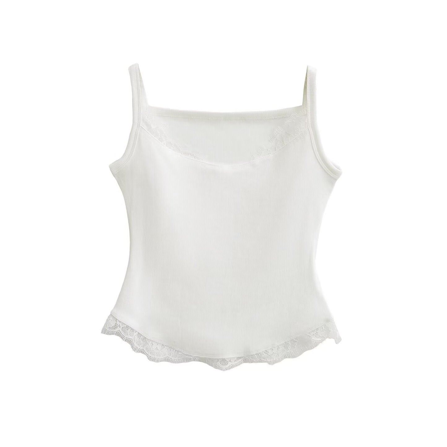 Lace patchwork small suspender