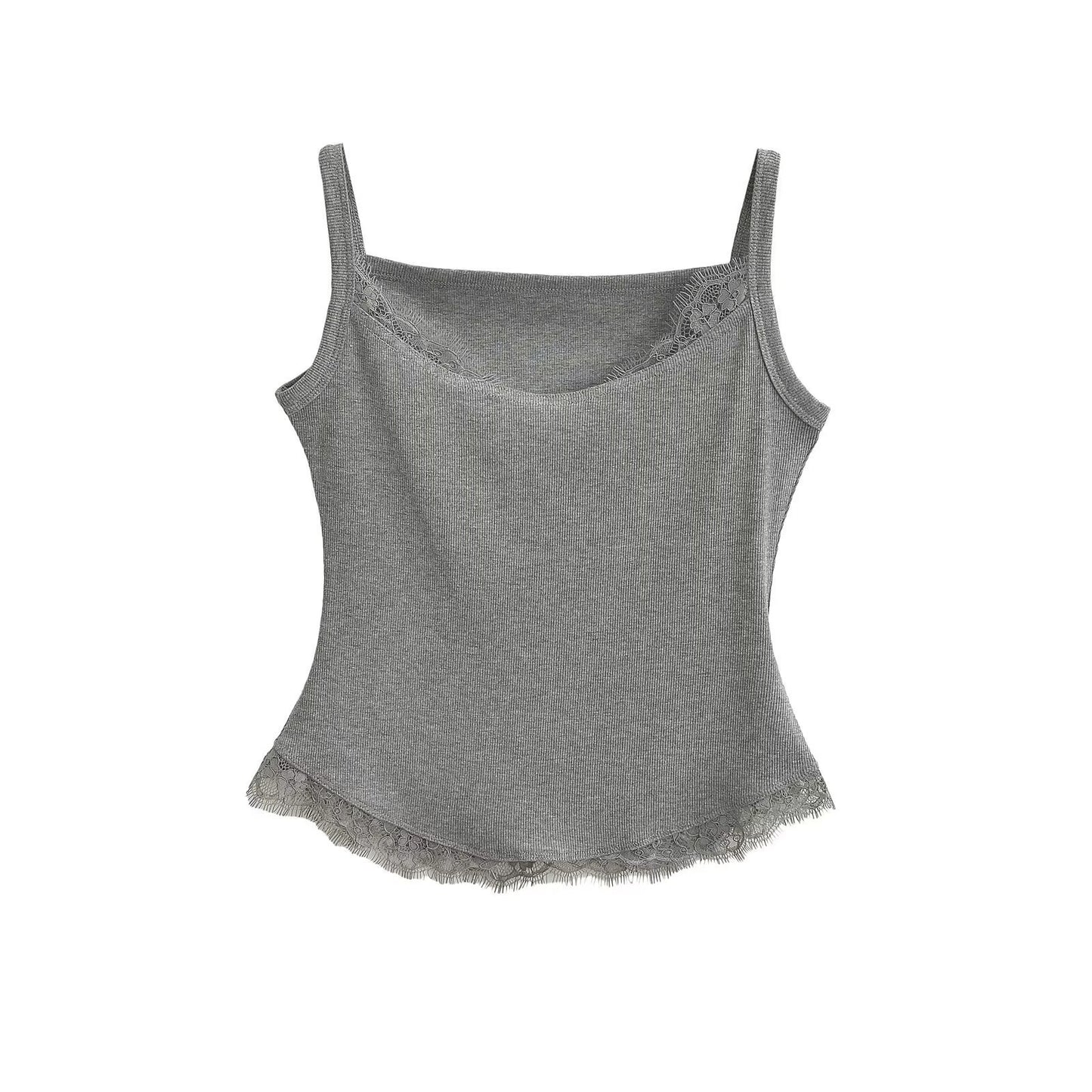 Lace patchwork small suspender