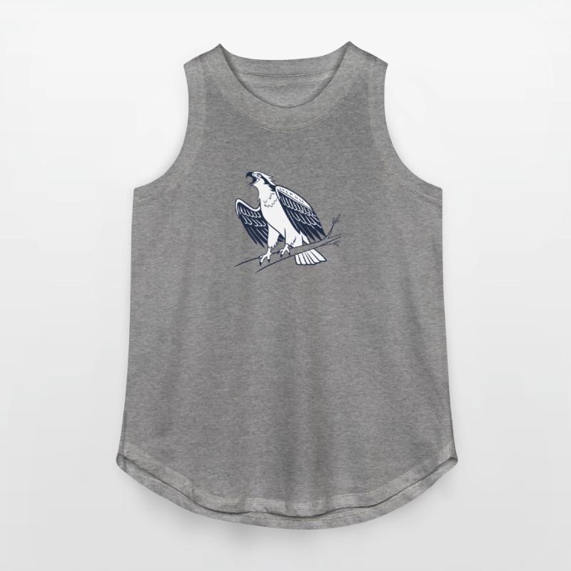 a minimalist line art of a osprey stretchin