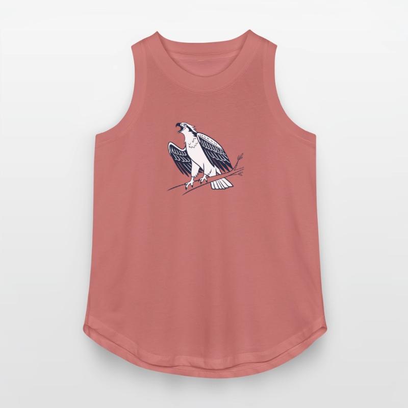 a minimalist line art of a osprey stretchin