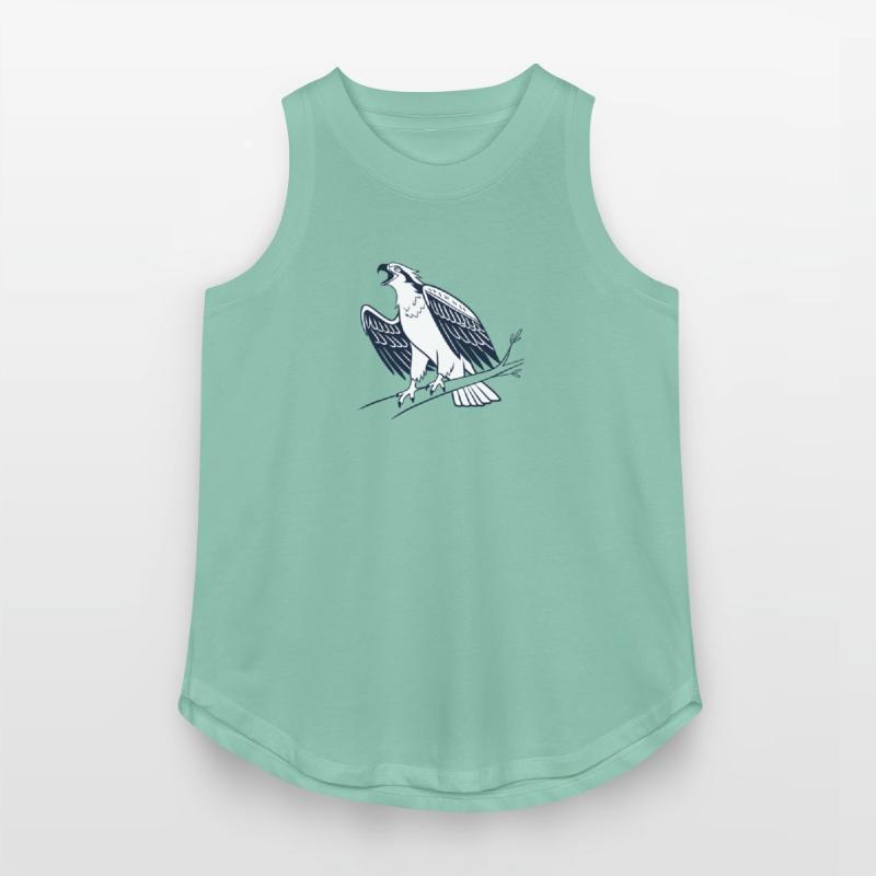 a minimalist line art of a osprey stretchin