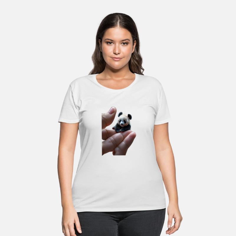 a tiny, finger-sized panda resting