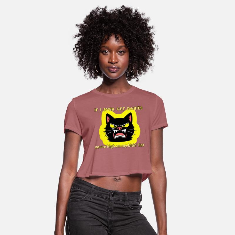 Angry Black Cat Rabies Parody Design