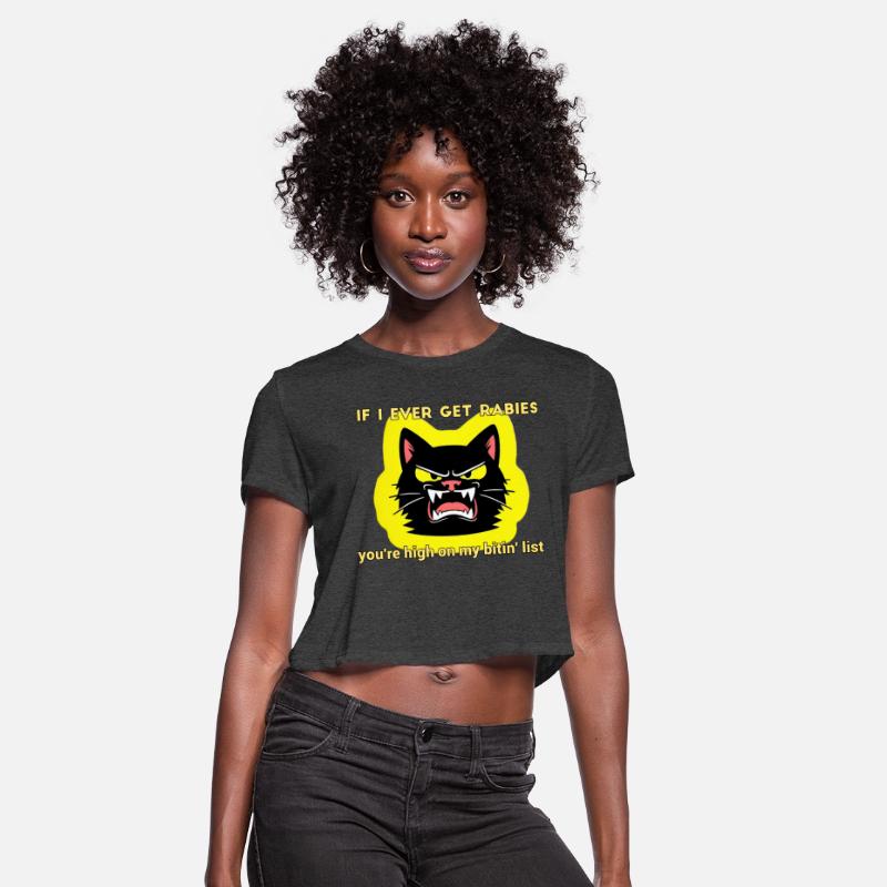Angry Black Cat Rabies Parody Design