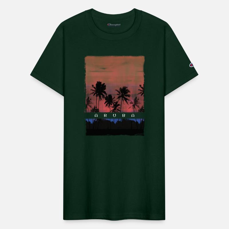 Aruba Caribbean Vacation Souvenir Palm Tree Beach