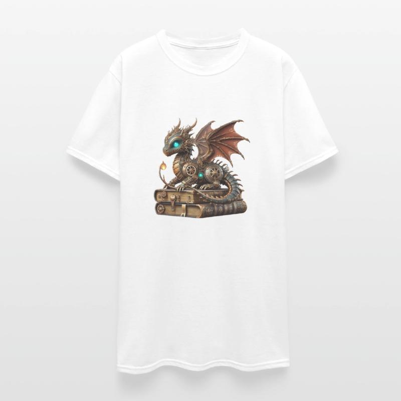 Baby Dragon and Books Art Fantasy Artwork Graphics