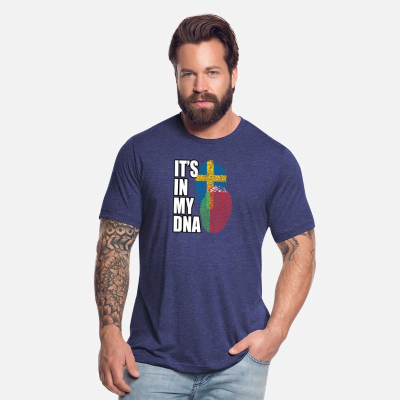 Belarusian And Swedish Mix Heritage DNA Flag