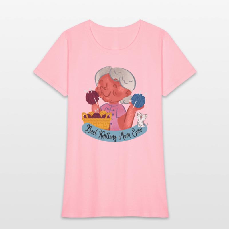 Best Knitting Mom Ever, with kitty