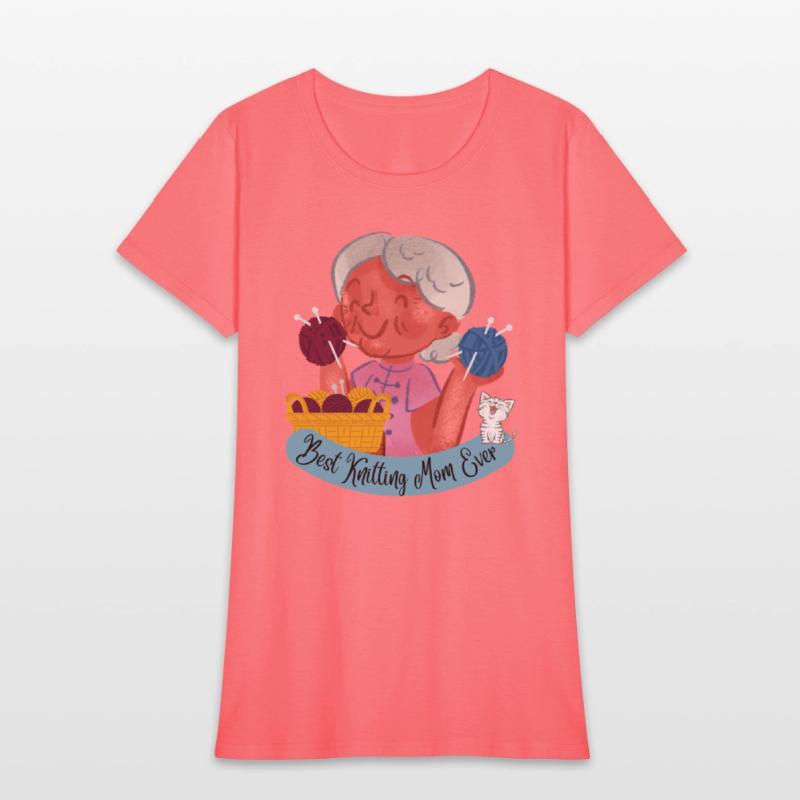 Best Knitting Mom Ever, with kitty