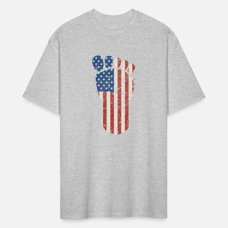 Bigfoot Footprint American Flag