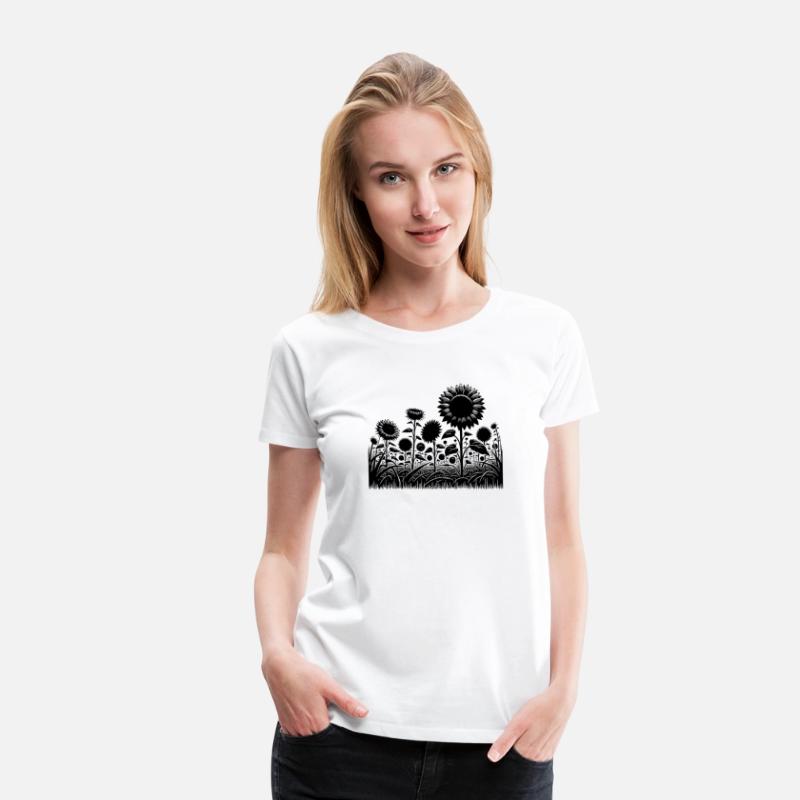 Blooming Sunflowers In A Large Field