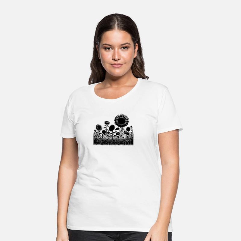 Blooming Sunflowers In A Large Field