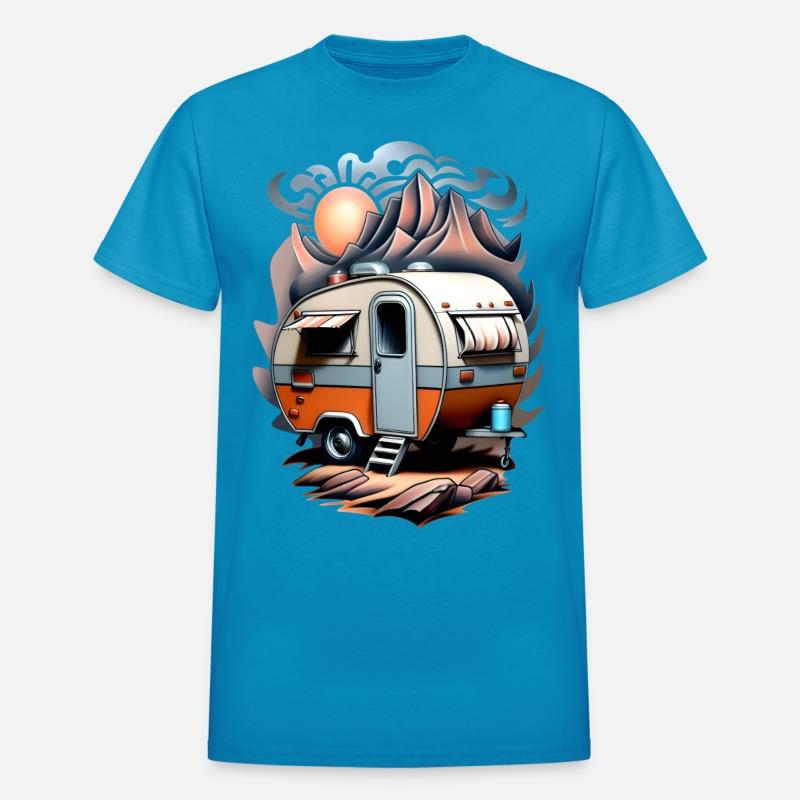 Caravan trailer illustration