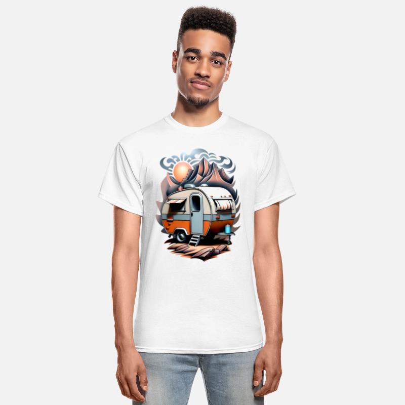 Caravan trailer illustration