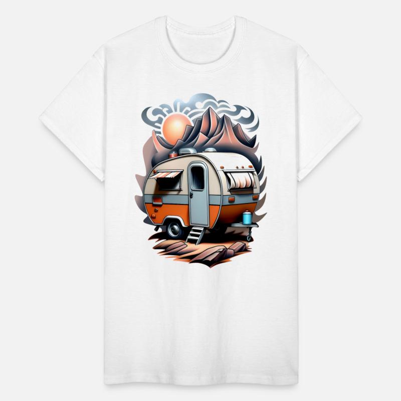 Caravan trailer illustration