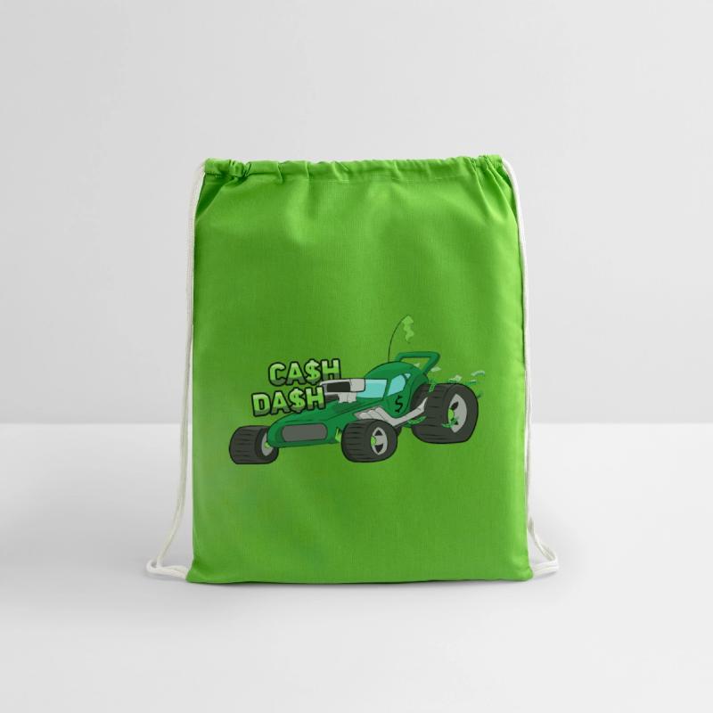 "Cash Dash" Green Dune Buggy Cartoon Beach Buggy