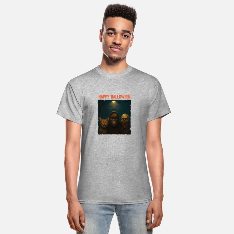 Cat Bigfoot Zombie Funny Halloween Trick Treat Sel