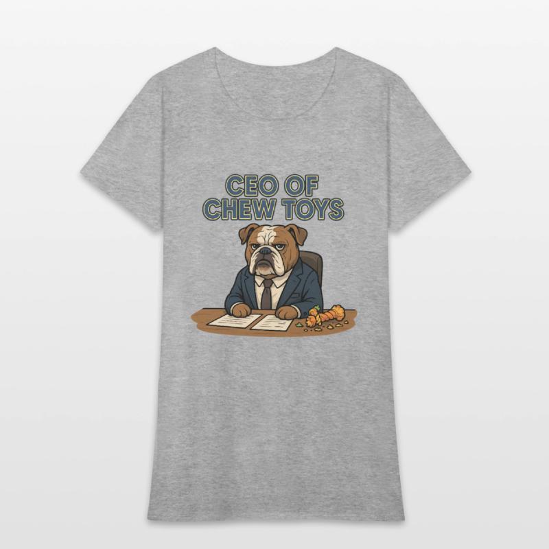 CEO Bulldog Chew Toy Boss Cartoon Design 1