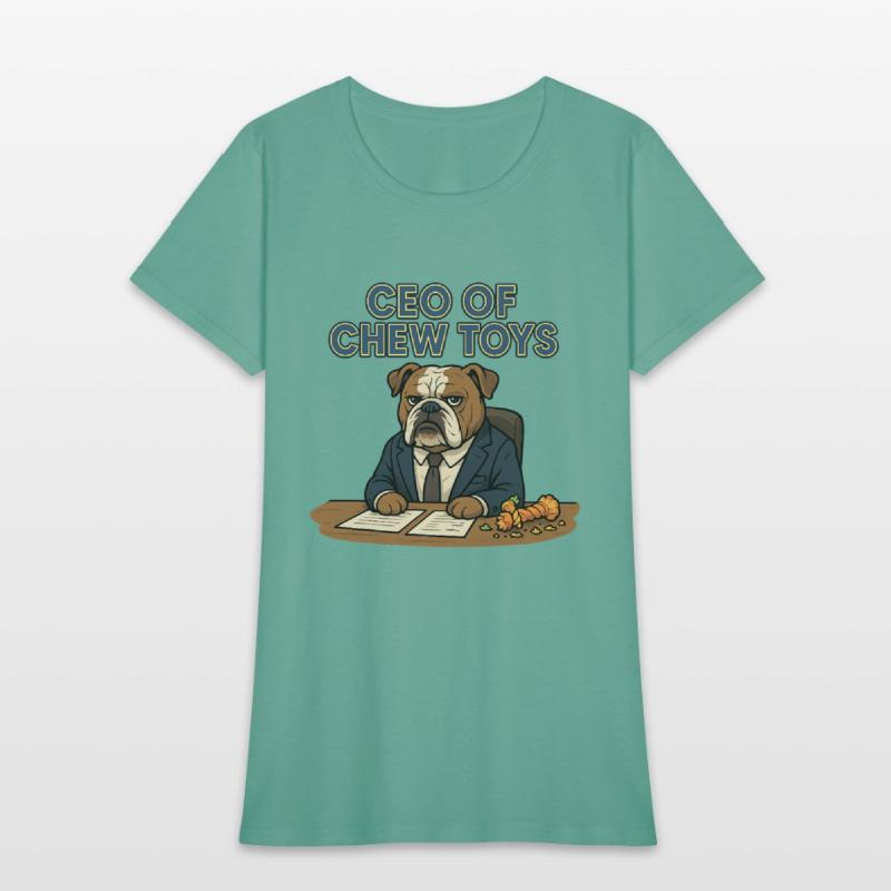 CEO Bulldog Chew Toy Boss Cartoon Design 1
