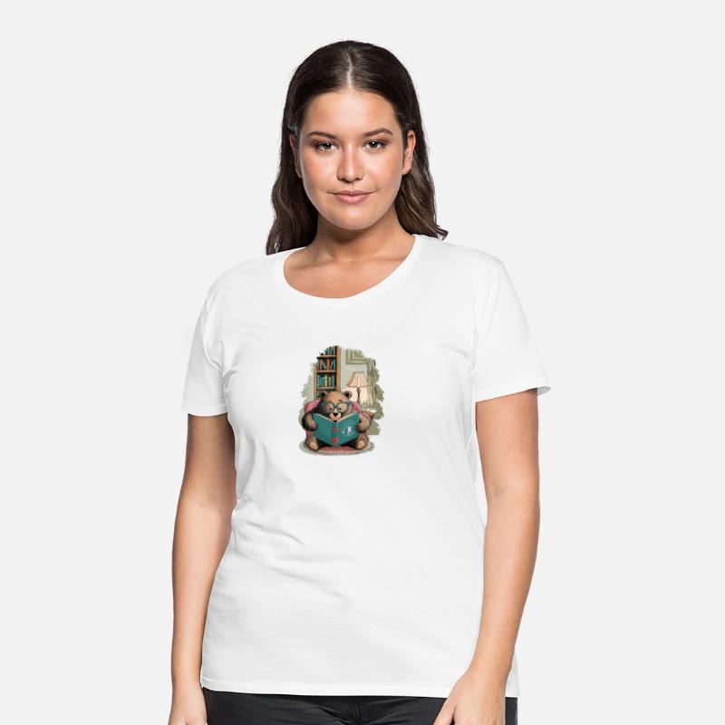 Charming Bear with Glasses Reading on a Cozy Chair