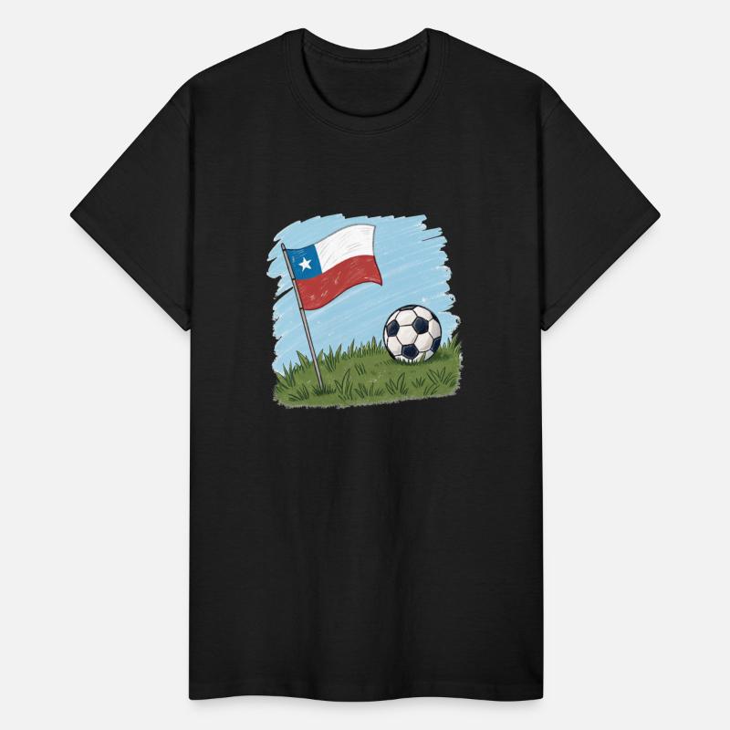 Chile flag and soccer ball
