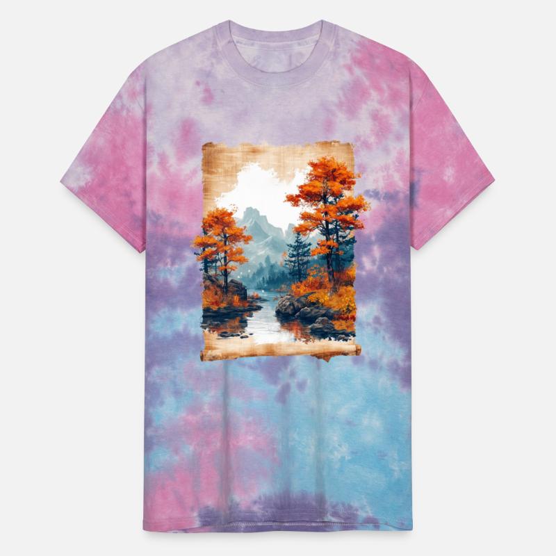 Classic Scenery Papyrus Scroll Onsen Japanese Art