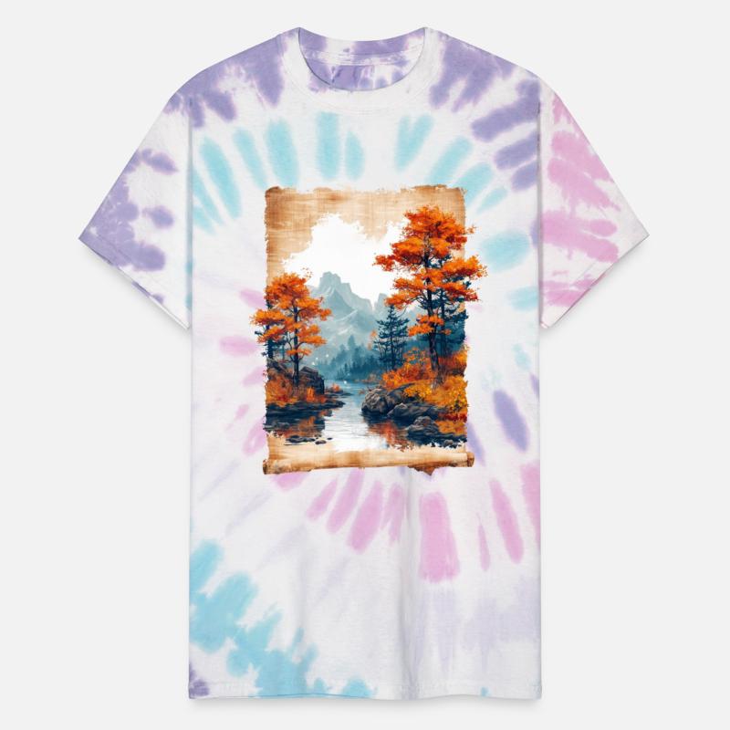 Classic Scenery Papyrus Scroll Onsen Japanese Art