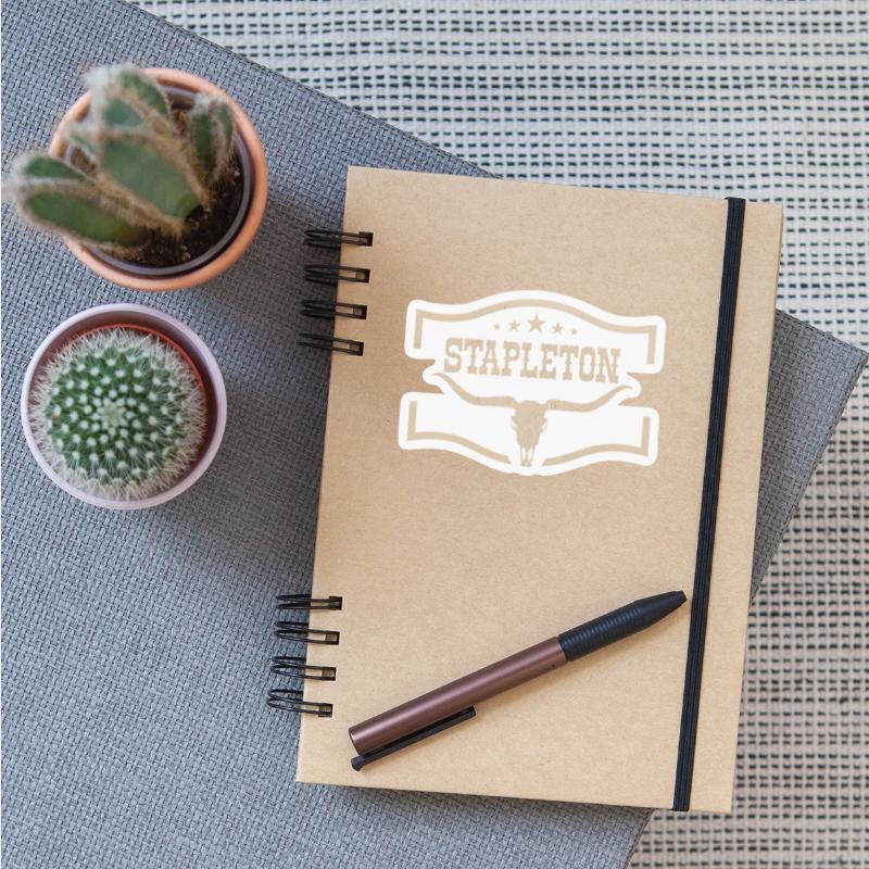 Classic Stapleton Cow Name Vintage Bull Skull