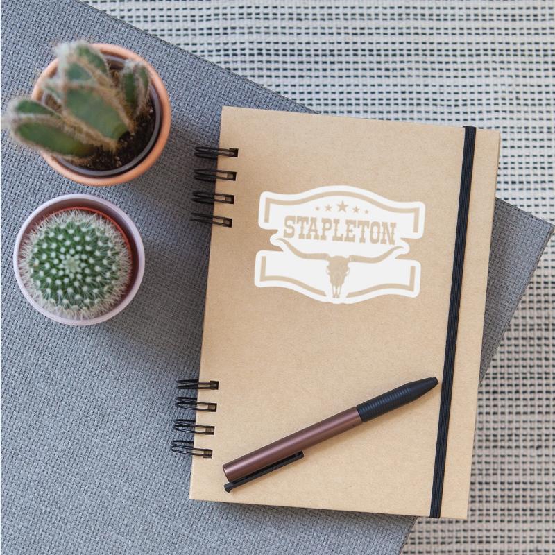 Classic Stapleton Cow Name Vintage Bull Skull