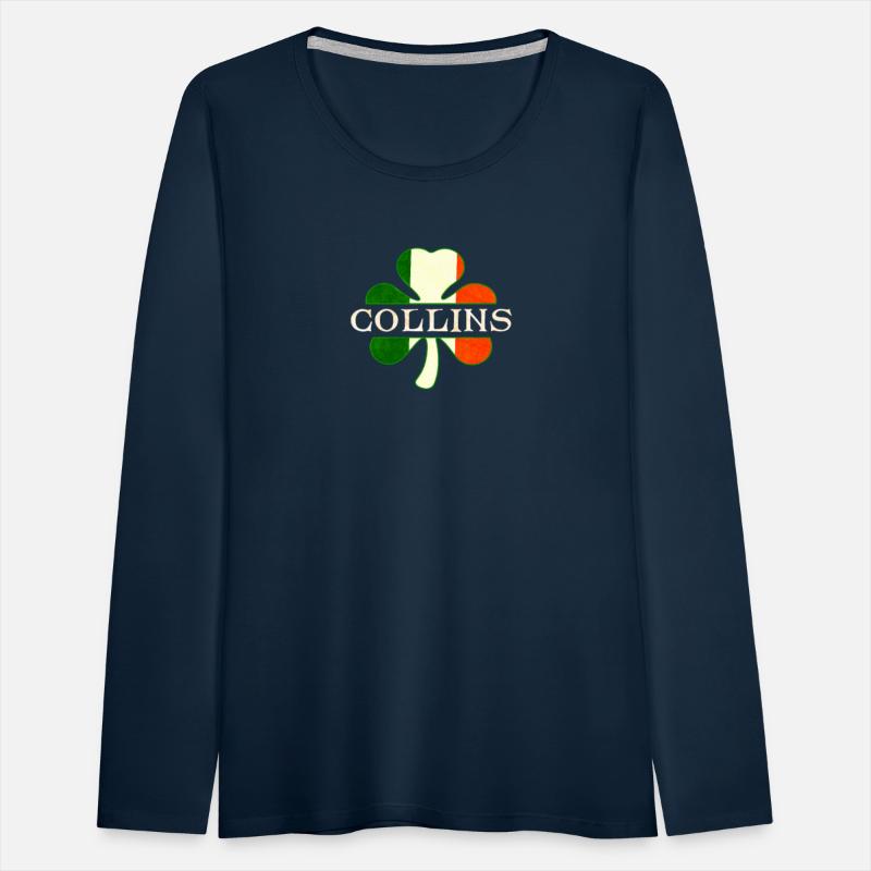 Collins Irish Surname Ireland Flag Shamrock