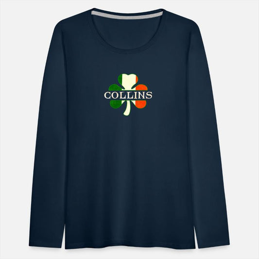 Collins Irish Surname Ireland Flag Shamrock