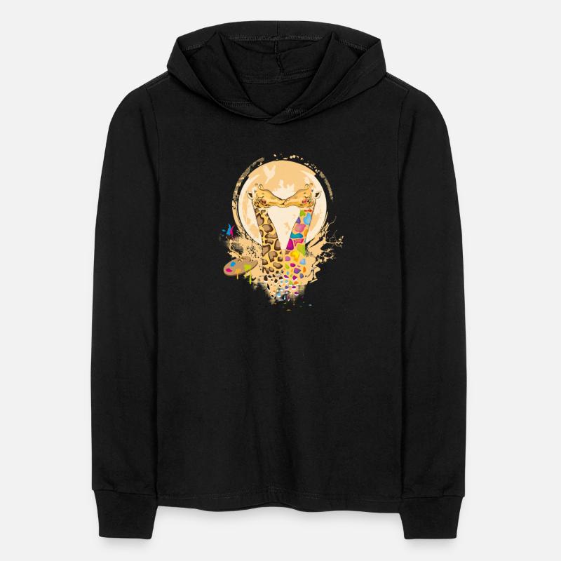 Colorful Giraffes in Love in Graffiti Style