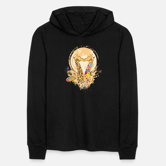 Colorful Giraffes in Love in Graffiti Style