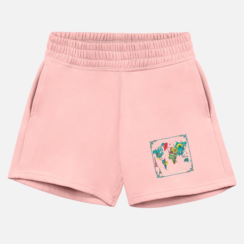 Colorful World Map Art - Features Popular landmark